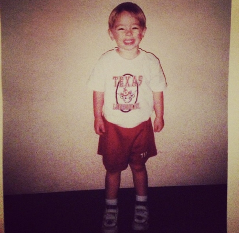 Young Austin in Texas Longhorns shirt